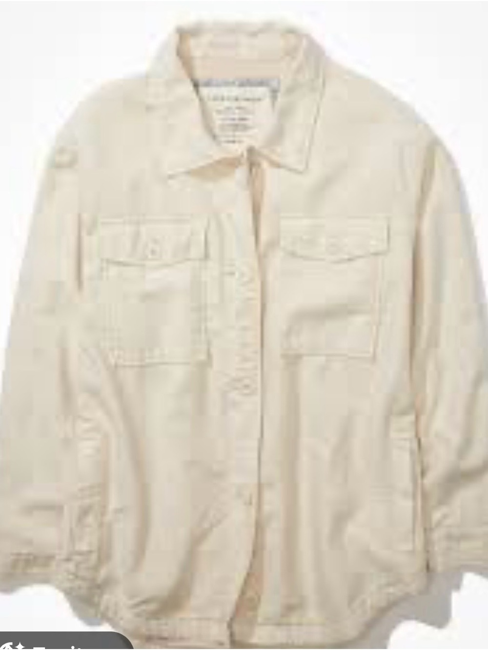 American Eagle Outfitters Cream Utility Jacket